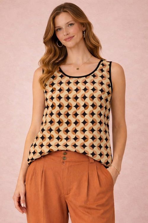 Blusa estampa mosaico -4-